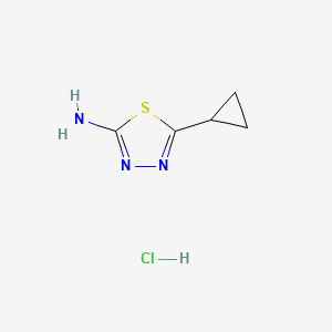 molecular formula C5H8ClN3S B2644639 5-Cyclopropyl-1,3,4-thiadiazol-2-amine hydrochloride CAS No. 857748-65-3