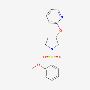 2-((1-((2-Methoxyphenyl)sulfonyl)pyrrolidin-3-yl)oxy)pyridine