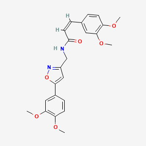 (Z)-3-(3,4-dimethoxyphenyl)-N-((5-(3,4-dimethoxyphenyl)isoxazol-3-yl)methyl)acrylamide