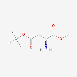 molecular formula C9H17NO4 B2644648 (r)-4-Tert-butyl 1-methyl 2-aminosuccinate CAS No. 63329-02-2; 84907-98-2