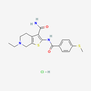 6-Ethyl-2-(4-(methylthio)benzamido)-4,5,6,7-tetrahydrothieno[2,3-c]pyridine-3-carboxamide hydrochloride