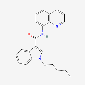 molecular formula C23H23N3O B2644657 JWH 018 8-喹啉基甲酰胺 CAS No. 1400742-39-3