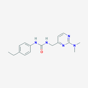 molecular formula C16H21N5O B2644659 1-((2-(二甲氨基)嘧啶-4-基)甲基)-3-(4-乙基苯基)脲 CAS No. 1797815-23-6