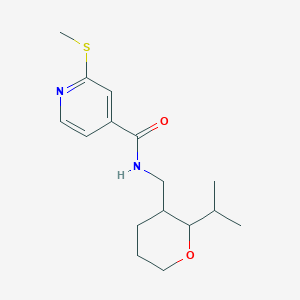 molecular formula C16H24N2O2S B2644673 2-(methylsulfanyl)-N-{[2-(propan-2-yl)oxan-3-yl]methyl}pyridine-4-carboxamide CAS No. 2094830-87-0