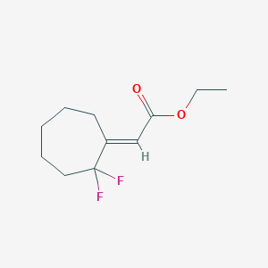 Ethyl (2E)-2-(2,2-difluorocycloheptylidene)acetate