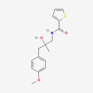 molecular formula C16H19NO3S B2644676 N-(2-hydroxy-3-(4-methoxyphenyl)-2-methylpropyl)thiophene-2-carboxamide CAS No. 1396675-98-1