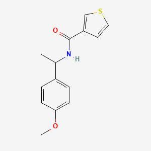 molecular formula C14H15NO2S B2644683 N-(1-(4-methoxyphenyl)ethyl)thiophene-3-carboxamide CAS No. 1032226-81-5