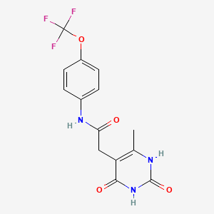2-(6-methyl-2,4-dioxo-1,2,3,4-tetrahydropyrimidin-5-yl)-N-(4-(trifluoromethoxy)phenyl)acetamide