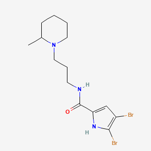 molecular formula C14H21Br2N3O B2644696 4,5-二溴-N-[3-(2-甲基哌啶-1-基)丙基]-1H-吡咯-2-甲酰胺 CAS No. 860648-82-4