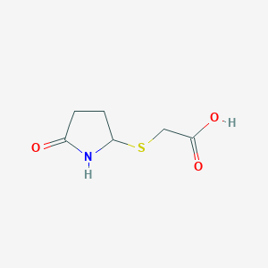 molecular formula C6H9NO3S B2644699 2-[(5-氧代-2-吡咯烷基)硫代]乙酸 CAS No. 106040-00-0
