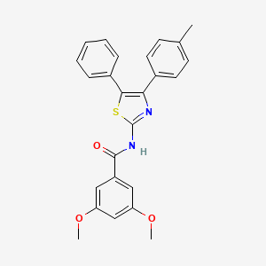 molecular formula C25H22N2O3S B2644731 3,5-二甲氧基-N-[4-(4-甲基苯基)-5-苯基-1,3-噻唑-2-基]苯甲酰胺 CAS No. 313553-86-5
