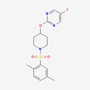 2-[1-(2,5-Dimethylphenyl)sulfonylpiperidin-4-yl]oxy-5-fluoropyrimidine