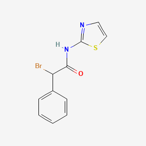 molecular formula C11H9BrN2OS B2644747 2-bromo-2-phenyl-N-(1,3-thiazol-2-yl)acetamide CAS No. 102862-35-1