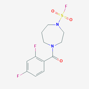 molecular formula C12H13F3N2O3S B2644755 4-(2,4-Difluorobenzoyl)-1,4-diazepane-1-sulfonyl fluoride CAS No. 2411240-66-7