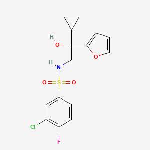 3-chloro-N-(2-cyclopropyl-2-(furan-2-yl)-2-hydroxyethyl)-4-fluorobenzenesulfonamide