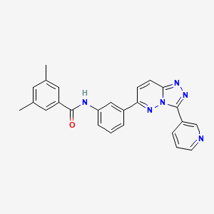 molecular formula C25H20N6O B2644760 3,5-dimethyl-N-(3-(3-(pyridin-3-yl)-[1,2,4]triazolo[4,3-b]pyridazin-6-yl)phenyl)benzamide CAS No. 891116-50-0