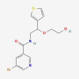 5-bromo-N-(2-(2-hydroxyethoxy)-2-(thiophen-3-yl)ethyl)nicotinamide