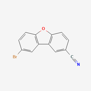 molecular formula C13H6BrNO B2644790 8-溴二苯并[b,d]呋喃-2-腈 CAS No. 1442648-14-7