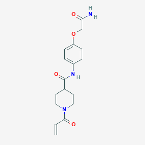 molecular formula C17H21N3O4 B2644791 N-[4-(2-Amino-2-oxoethoxy)phenyl]-1-prop-2-enoylpiperidine-4-carboxamide CAS No. 2361820-56-4