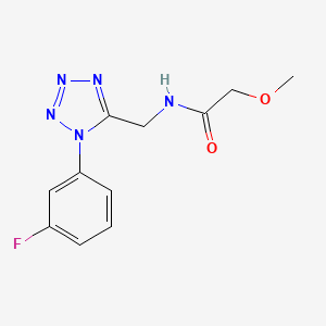 molecular formula C11H12FN5O2 B2644792 N-((1-(3-氟苯基)-1H-四唑-5-基)甲基)-2-甲氧基乙酰胺 CAS No. 921055-72-3