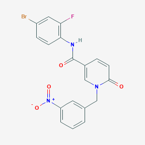 molecular formula C19H13BrFN3O4 B2644796 N-(4-bromo-2-fluorophenyl)-1-(3-nitrobenzyl)-6-oxo-1,6-dihydropyridine-3-carboxamide CAS No. 899970-53-7