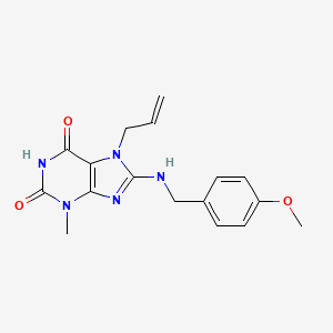 8-[(4-Methoxyphenyl)methylamino]-3-methyl-7-prop-2-enylpurine-2,6-dione