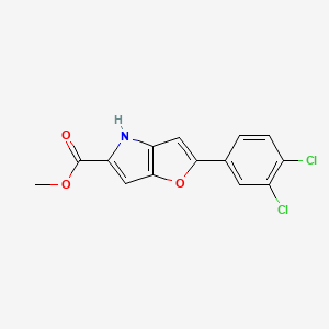 molecular formula C14H9Cl2NO3 B2644801 methyl 2-(3,4-dichlorophenyl)-4H-furo[3,2-b]pyrrole-5-carboxylate CAS No. 164667-44-1