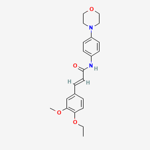 molecular formula C22H26N2O4 B2644809 (E)-3-(4-乙氧基-3-甲氧基苯基)-N-(4-吗啉苯基)丙烯酰胺 CAS No. 333434-95-0