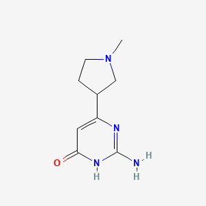 molecular formula C9H14N4O B2644813 2-氨基-6-(1-甲基吡咯烷-3-基)嘧啶-4-醇 CAS No. 2138157-51-2