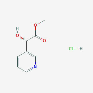 molecular formula C8H10ClNO3 B2644815 Methyl (2S)-2-hydroxy-2-pyridin-3-ylacetate;hydrochloride CAS No. 2411180-10-2