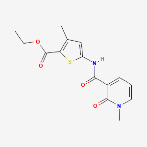 molecular formula C15H16N2O4S B2644825 Ethyl 3-methyl-5-(1-methyl-2-oxo-1,2-dihydropyridine-3-carboxamido)thiophene-2-carboxylate CAS No. 2034509-50-5