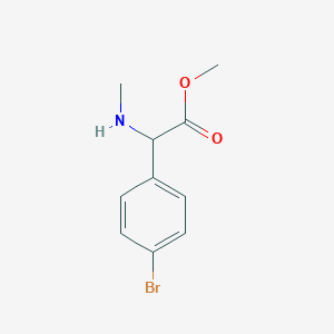 molecular formula C10H12BrNO2 B2644827 Methyl 2-(4-bromophenyl)-2-(methylamino)acetate CAS No. 1218115-61-7