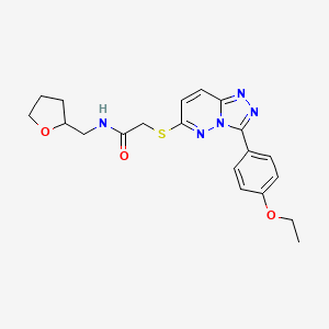 molecular formula C20H23N5O3S B2644830 2-((3-(4-乙氧基苯基)-[1,2,4]三唑并[4,3-b]哒嗪-6-基)硫代)-N-((四氢呋喃-2-基)甲基)乙酰胺 CAS No. 852436-95-4