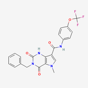 3-benzyl-5-methyl-2,4-dioxo-N-(4-(trifluoromethoxy)phenyl)-2,3,4,5-tetrahydro-1H-pyrrolo[3,2-d]pyrimidine-7-carboxamide