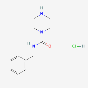 molecular formula C12H18ClN3O B2644847 N-benzylpiperazine-1-carboxamide hydrochloride CAS No. 1153150-99-2
