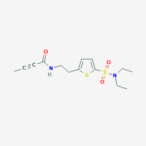 molecular formula C14H20N2O3S2 B2644848 N-{2-[5-(diethylsulfamoyl)thiophen-2-yl]ethyl}but-2-ynamide CAS No. 2094732-69-9