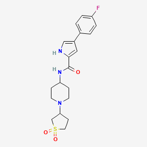 N-(1-(1,1-dioxidotetrahydrothiophen-3-yl)piperidin-4-yl)-4-(4-fluorophenyl)-1H-pyrrole-2-carboxamide
