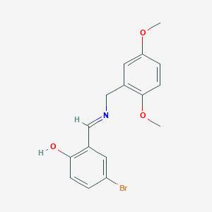 4-bromo-2-{(E)-[(2,5-dimethoxybenzyl)imino]methyl}phenol