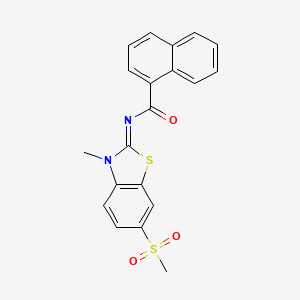 N-(3-methyl-6-methylsulfonyl-1,3-benzothiazol-2-ylidene)naphthalene-1-carboxamide