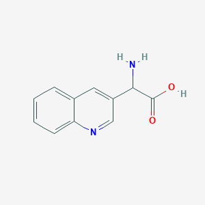 molecular formula C11H10N2O2 B2644874 Amino-quinolin-3-YL-acetic acid CAS No. 1260643-33-1