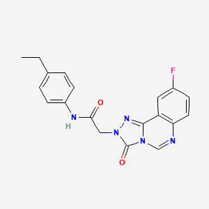 molecular formula C19H16FN5O2 B2644880 N-(4-ethylphenyl)-2-(9-fluoro-3-oxo-[1,2,4]triazolo[4,3-c]quinazolin-2(3H)-yl)acetamide CAS No. 1286702-78-0