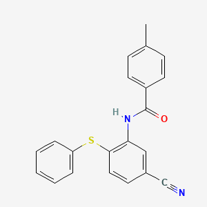 N-[5-cyano-2-(phenylsulfanyl)phenyl]-4-methylbenzenecarboxamide