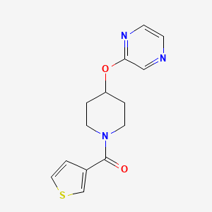(4-(Pyrazin-2-yloxy)piperidin-1-yl)(thiophen-3-yl)methanone