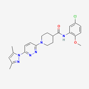 N-(5-chloro-2-methoxyphenyl)-1-(6-(3,5-dimethyl-1H-pyrazol-1-yl)pyridazin-3-yl)piperidine-4-carboxamide