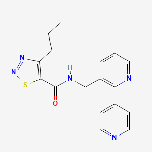 molecular formula C17H17N5OS B2644889 N-([2,4'-联吡啶]-3-基甲基)-4-丙基-1,2,3-噻二唑-5-甲酰胺 CAS No. 2034432-40-9