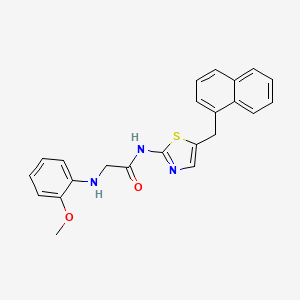 molecular formula C23H21N3O2S B2644897 2-((2-甲氧基苯基)氨基)-N-(5-(萘-1-基甲基)噻唑-2-基)乙酰胺 CAS No. 854005-47-3