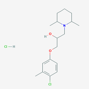 molecular formula C17H27Cl2NO2 B2644898 1-(4-Chloro-3-methylphenoxy)-3-(2,6-dimethylpiperidin-1-yl)propan-2-ol hydrochloride CAS No. 1217758-43-4