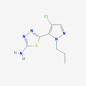 5-(4-chloro-1-propyl-1H-pyrazol-5-yl)-1,3,4-thiadiazol-2-amine