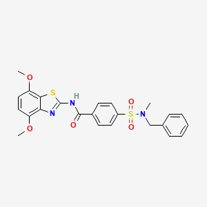 molecular formula C24H23N3O5S2 B2644911 4-[benzyl(methyl)sulfamoyl]-N-(4,7-dimethoxy-1,3-benzothiazol-2-yl)benzamide CAS No. 905698-85-3