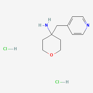 molecular formula C11H18Cl2N2O B2644912 4-(Pyridin-4-ylmethyl)oxan-4-amine dihydrochloride CAS No. 1402232-49-8